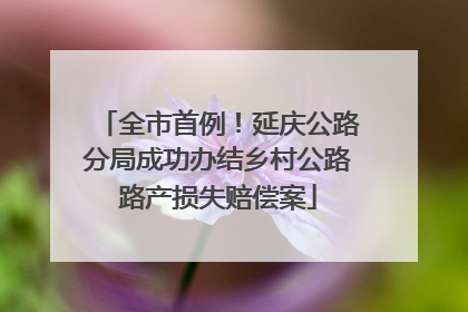 全市首例！延庆公路分局成功办结乡村公路路产损失赔偿案